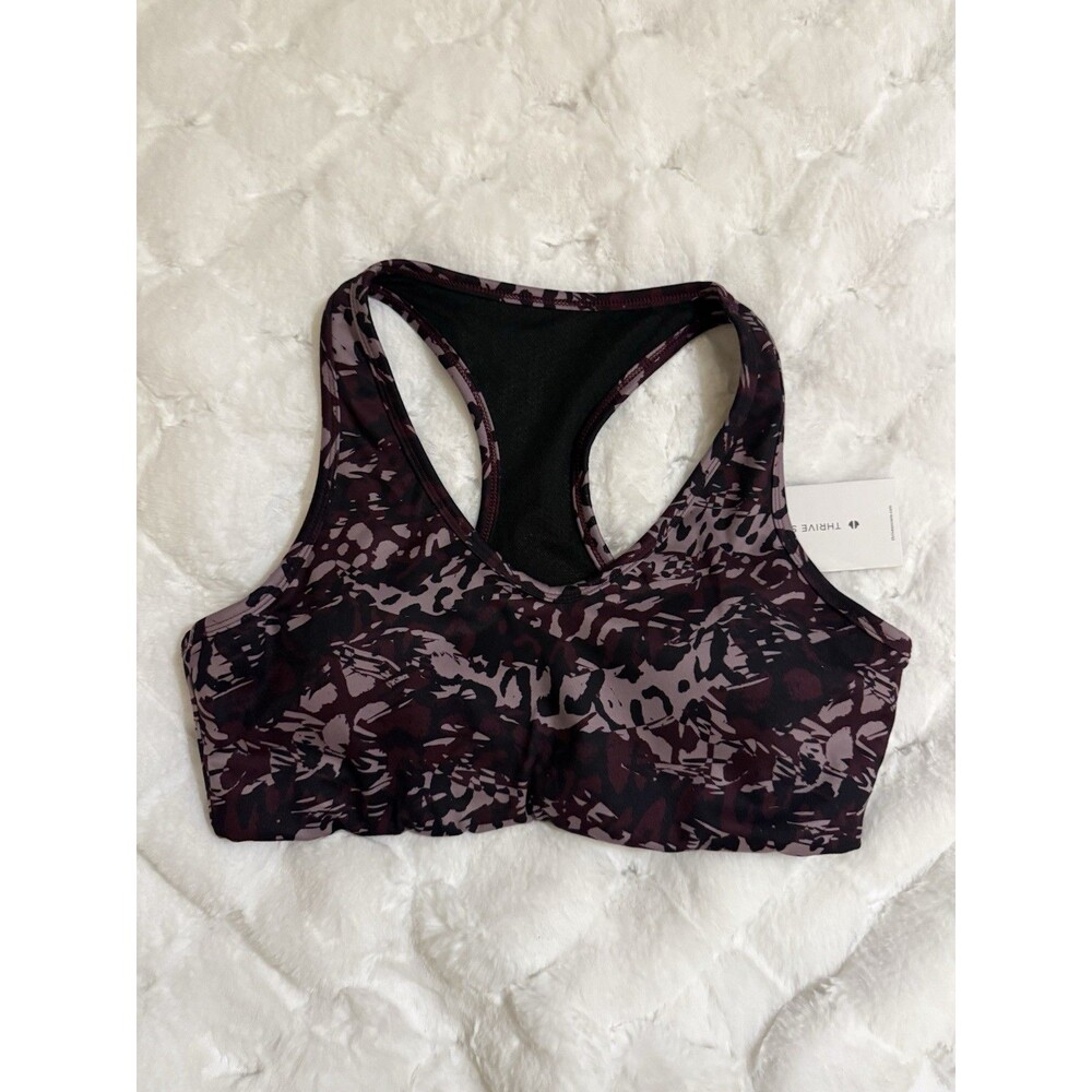 NWT Thrive Societe Size Medium Plum Racerback Sports Bra Workout Yoga Athletic